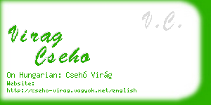 virag cseho business card